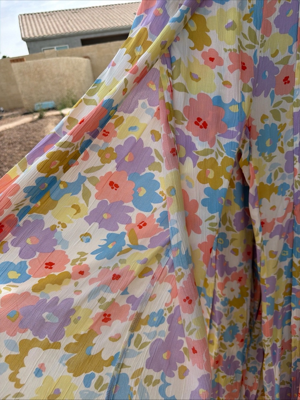 Billabong Pastel Floral A-Line Midi Skirt vs15 s small NEW - Picture 3 of 6